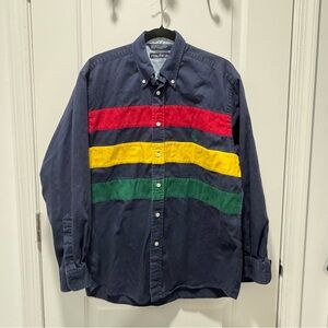 Vintage Men’s Nautica Rugby Striped Shirt Size Medium